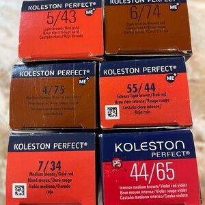 Reds reds reds! Wella Koleston Perfect hair color. Lot of 6. Tons of combos .